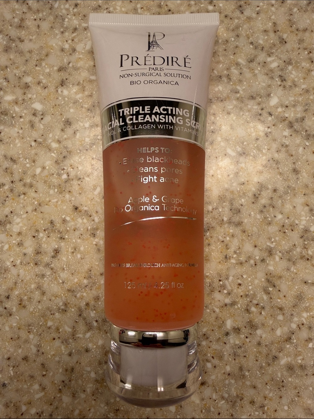 Predire! Triple Acting Facial Cleansing Scrub — Orange Exfoliating Gel 125ml.